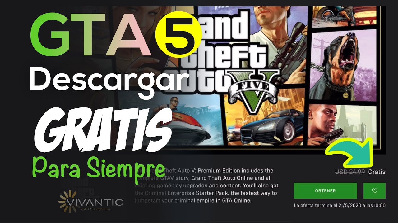 3 Pasos: Descargar GTA 5 Para PC Desde Epic Games Store | Para Siempre ...