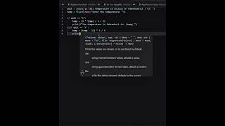 Temperature conversion program in python