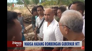 iNews NTT - Belum ada Bantuan, Korban Badai di Kabupaten Kupang Hadang Rombongan Gubernur NTT