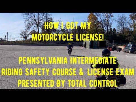 Pennsylvania Motorcycle Safety Course & License Exam 🏍🥳 - YouTube