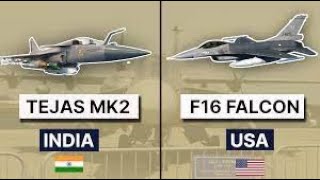 Aircraft comparison of India's Tejas mark2 vs US F16 Fighting Falcon | English