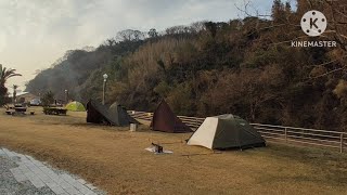 【中田キャンプlog】マリンパーク新居浜（愛媛県新居浜、予約不要、有料）2023年3月11-12日