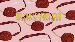 DIY Simple Fanny Pack Shoulder Bag + SEWING PATTERN (EASY How to Make Step-By-Step SEWING PROJECT)