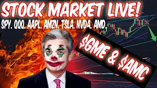 THE JOKER APPEARS: Stock Market LIVE! AMC Stock. GME Stock.