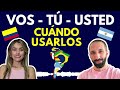 el uso de vos tÚ y usted en argentina y colombia 385