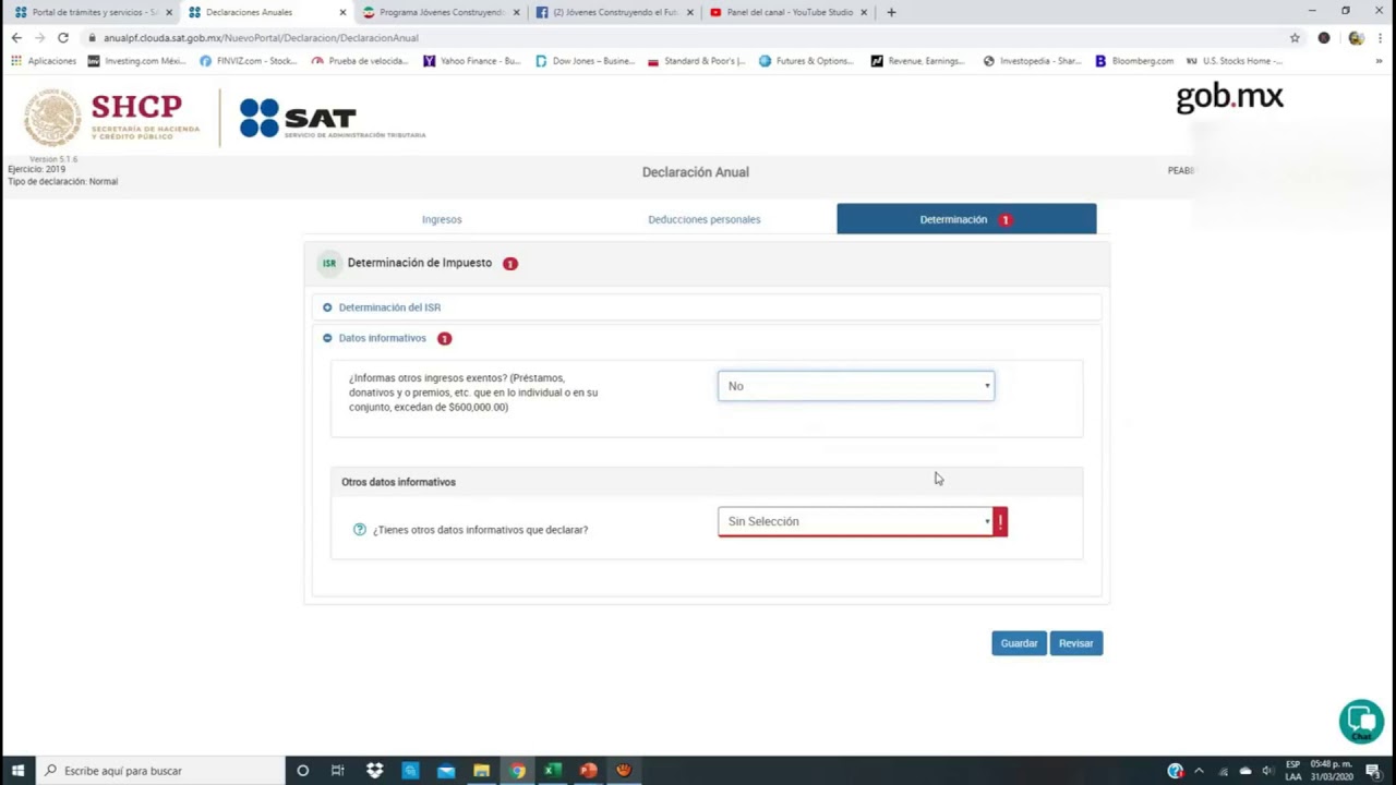 Guía Básica Para Llenar La Declaración Anual 2019 - YouTube
