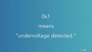 030 Dealing with undervoltage