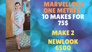 DIY MARVELLOUS ONE METRES TEN MAKES FOR $75! MAKE TWO NEWLOOK 6500. Day 195 or 365 Sewing Makes