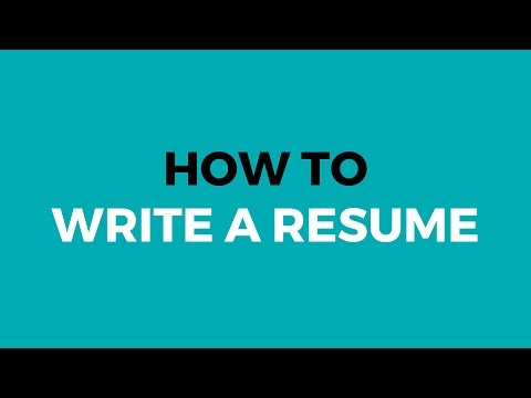 How To Write A Resume Youtube