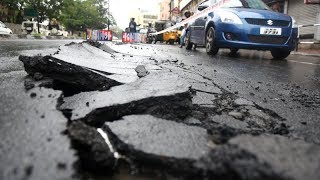 Thiruvananthapuram: Road caves in after heavy rains