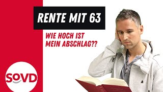 Rente mit 63 - wie viel Abschlag?