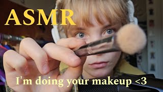 ASMR - getting your makeup done by me (brush sounds, whispers, sensitive mic tingles)