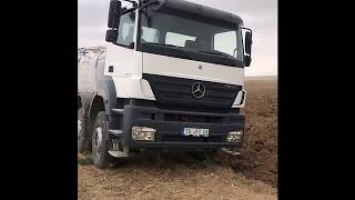 MERCEDES 8x4 Kamyon ile Tarla sürümü ünlü 7 li döner pulluk  Bir önceki videonun devamı vlog