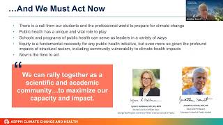 Webinar - Responding to the Climate Change and Health Crisis: A Framework for Academic Public Health