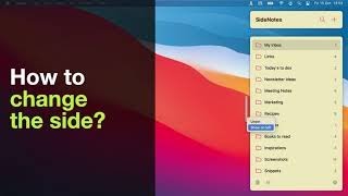 SideNotes: How to change the side?