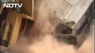 On Camera, Bengaluru Building Comes Crashing Down