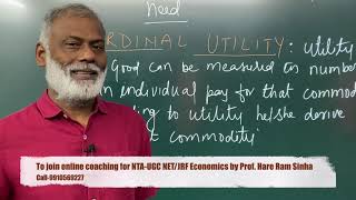 Cardinal Utility Theory || NTA-UGC NET/JRF Economics || To join online coaching, Call-9910569227