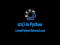 str() built-in function in Python