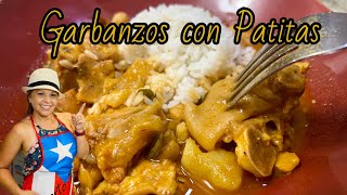 Patitas con Garbanzos- CookingconLaBori #recetas #garbanzos #boricuas