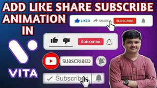 Add Like, Share, Subscribe Animation WITHOUT WATERMARK in VITA | Like, Share, Subscribe Animation