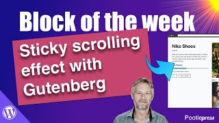 Sticky scrolling effect with Gutenberg