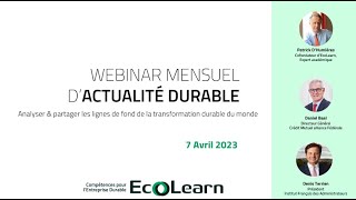 Webinaire d'actualité durable #8 - saison 3 - Avril 2023