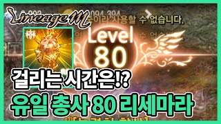 리니지M 유일 총사 80 리세마라 걸리는 시간은!? [유일변신 91레벨 2집행 총사 골든 실번 탑팀]