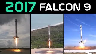 SpaceX 2017 - All Falcon 9 Landings