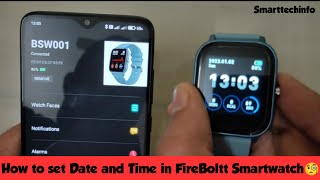 FireBoltt, How to set Date and Time in FireBoltt Smartwatch