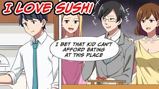 Went to an expensive sushi restaurant, but… [Manga Dub]