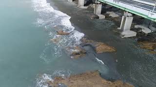 国府津海岸　台風19号爪痕