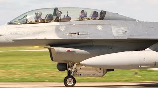 F-16C and F-16D Fighting Falcon Fighter Jet Take Off U.S. Air Force