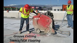 Groove Cutting in Tremix / VDF Flooring