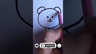 How to draw | Drawing a cute bear in an easy way