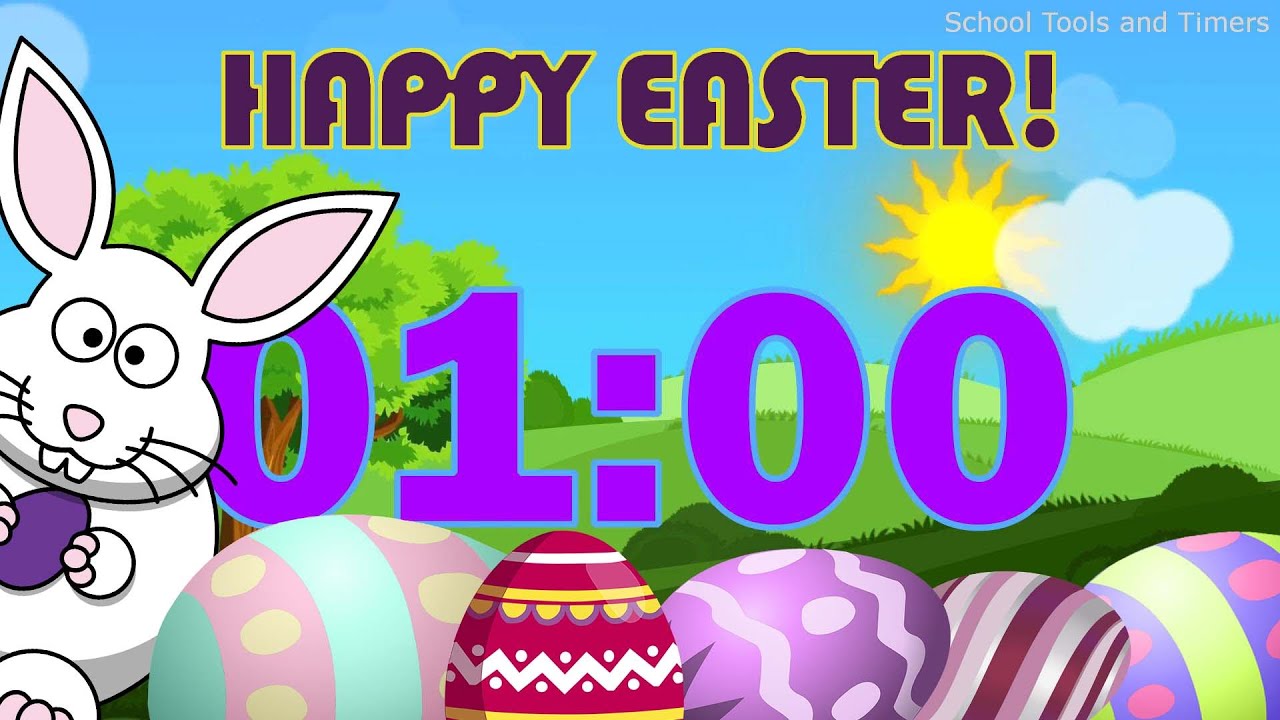 1 Minute рџђ Happy Easter рџђ Countdown Timer Bunny And Eggs рџґљрџђ Youtube