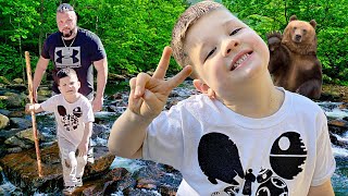 Caleb GOES on a HIKE in the WOODS w/ Mom & DAD! Backpack in Forest Routine Hiking w/ Kids Adventure!