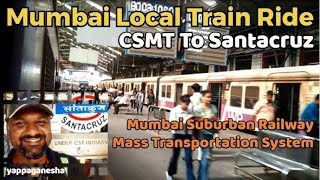 Mumbai Local Train Ride | Church Gate Station To Santacruz Railway Station | #mumbaisuburban