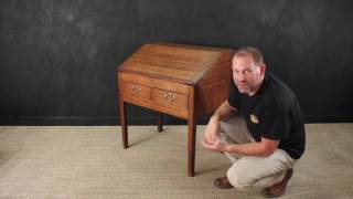 Antique Solid Oak Desk - Clerk's Desk or School Desk