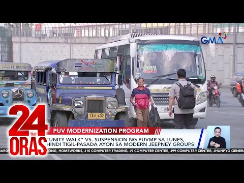 “Unity walk” vs. suspension ng PUVMP sa Lunes, hindi tigil-pasada ayon sa modern… | 24 Oras