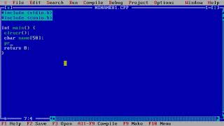 Turbo C input and output
