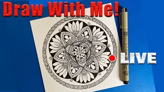 MANDALA Art -  Live - Draw with Me with Easy Steps - MandalaNPA 004