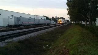 Southbound SunRail passing by in some where in Downtown Orlando, FL