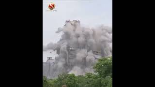 The Supertech Twin Towers in Noida were demolished and reduced to rubble #shorts