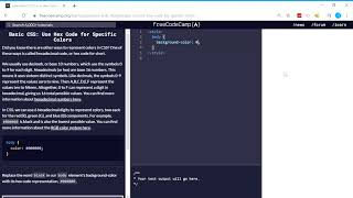 Basic CSS (32/44) | Use Hex Code for Specific Colors | freeCodeCamp