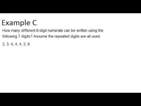 Permutations With Repetition Examples Video Probability Ck 12