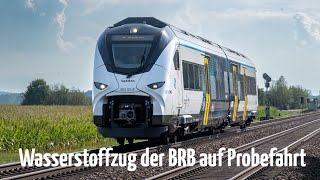 Siemens Wasserstoffzug (Mireo Plus H) der BRB auf Testfahrt zwischen Augsburg und Füssen