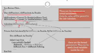 Sub Procedures in Visual Basic