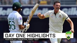 Aussie pace brigade to the fore as Pakistan bowled out | First Domain Test