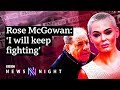 Harvey Weinstein trial starts, accuser Rose McGowan reacts - BBC Newsnight