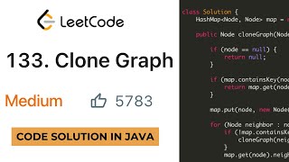 [Java] Clone Graph | Code Solution - LeetCode 133